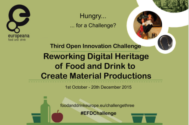 3ος διαγωνισμός Europeana Food and Drink Open Innovation Challenge με θέμα “Reworking Digital Heritage of Food and Drink to Create Material Productions”