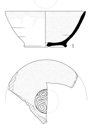 Κούπες/σκουτέλλια του 12ου αι. με λεπτεγχάρακτο διάκοσμο (fine sgraffito) από τη θέση &amp;quot;Παλαιό Δημαρχείο&amp;quot; στη Λευκωσία.