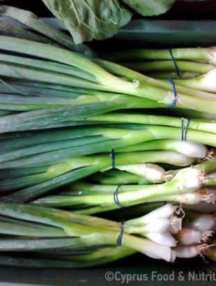 Κρεμμύδια φρέσκα. &lt;br/&gt; Πηγή: Στάλω Λαζάρου.