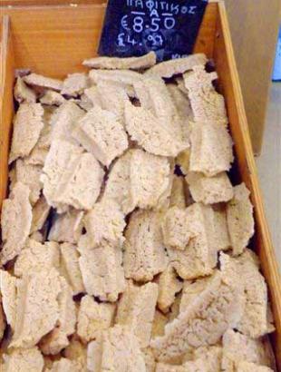 Τραχανάς εμπορίου, χύμα. &lt;br/&gt; Πηγή: Αυγούστα Στυλιανού.