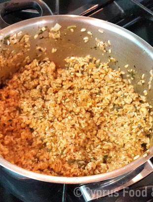 Γέμιση για το πουμπάρι από κιμά και ρύζι (Μαγειρεύω Κυπριακά 2015).