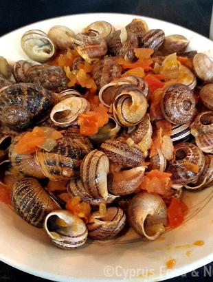 Καραόλοι σε σάλτσα ντομάτας (Μαγειρεύω Κυπριακά 2015). &lt;br/&gt; Πηγή: Στάλω Λαζάρου.