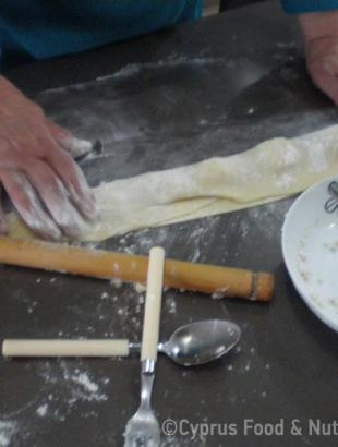 Πουρέκια με αναρή, στάδιο παρασκευής 1, Λευκωσία 9/2/2014.