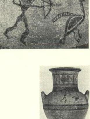 EIK.3: Κυνήγι άγριου πτηνού με τόξο (Karageorghis 1967, 313)