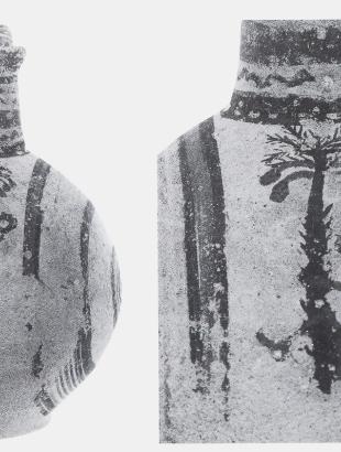 Οινοχόη, γραπτός διάκοσμος με φοίνικα και ανθρώπινη μορφή, Κυπρο-αρχαϊκή ΙΙ, Κυπριακό Μουσείο