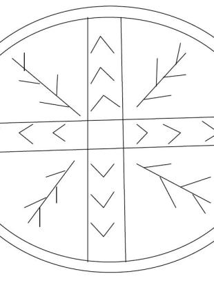 Σχέδιο του πλουμίσματος (στολίσματος) της βασιλόπιτας.