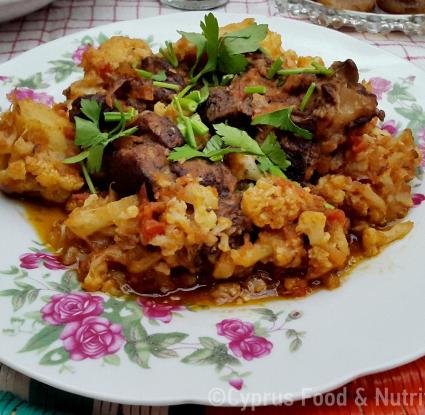 Rifi (small goat meat) with cauliflower | Cyprus Food Museum