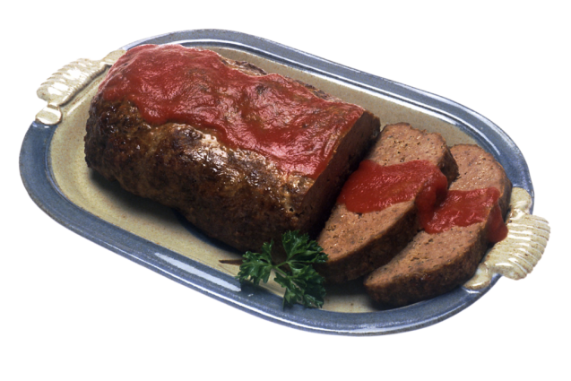 Ρολό. <br/> Πηγή: https://en.wikipedia.org/wiki/Meatloaf#/media/File:MeatloafWithSauce.png