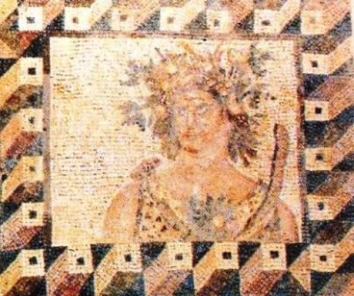 EIK.1 Ψηφιδωτό στην 'Οικία του Διόνυσου', Νέα Πάφος, 2ος-3ος αι.μ.Χ. (Michaelides 1992, 24)