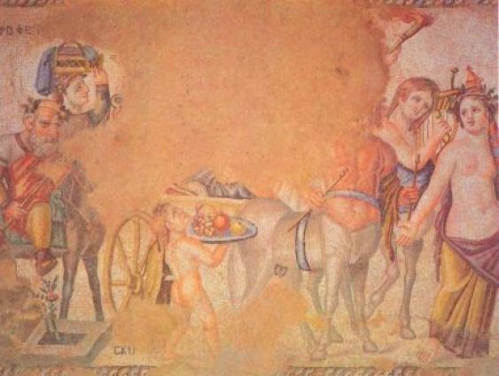 EIK.4 Ψηφιδωτό στην 'Οικία του Αιώνα', Νέα Πάφος, 4ος αι.μ.Χ. (Michaelides 1992, 63)