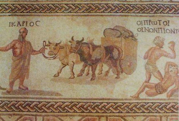 EIK.4 Ψηφιδωτό στην 'Οικία του Διόνυσου' (Michaelides 1992, 36)